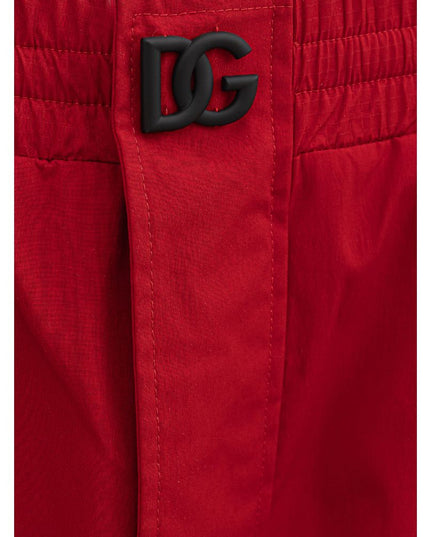 Dolce & Gabbana Red Polyamide Athletic Pants