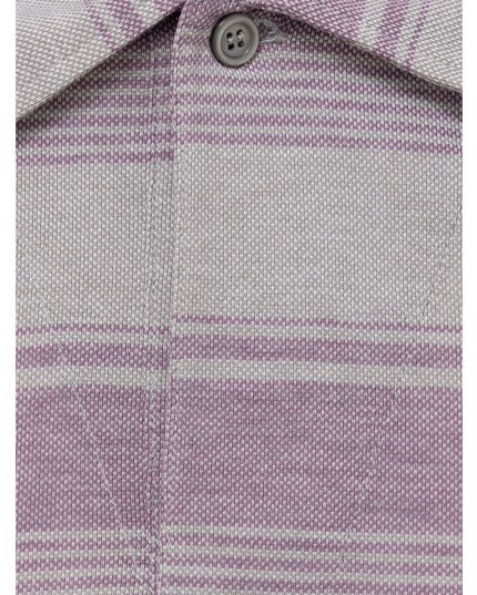 Canali Gray Cotton Polo Shirt