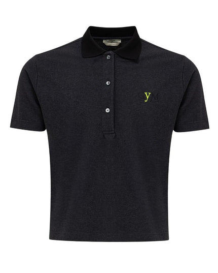 Fendi Black Cotton Polo Shirt