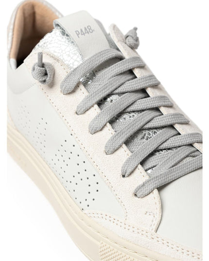 P448 White Leather T-Shirt