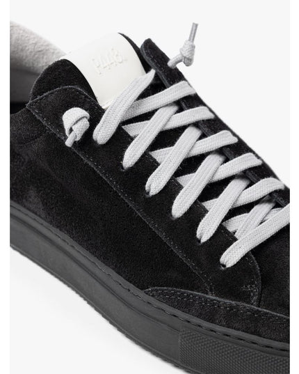 P448 Black Suede Leather Athletic Sneakers