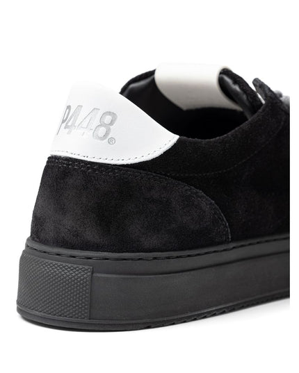 P448 Black Suede Leather Athletic Sneakers