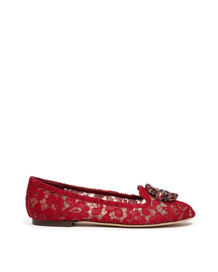 Dolce & Gabbana Red Viscose Ballet Flats
