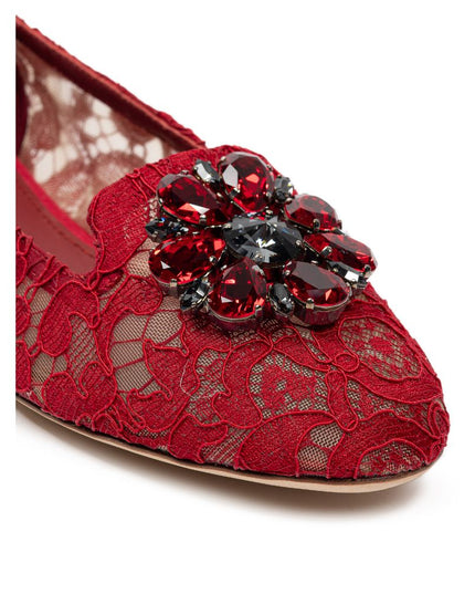 Dolce & Gabbana Red Viscose Ballet Flats