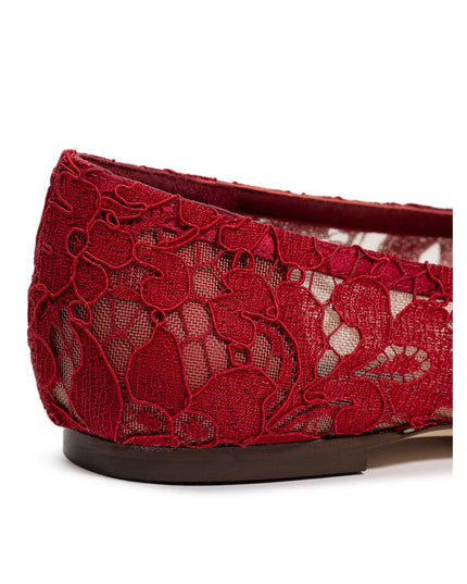 Dolce & Gabbana Red Viscose Ballet Flats