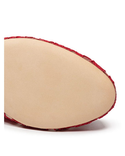 Dolce & Gabbana Red Viscose Ballet Flats