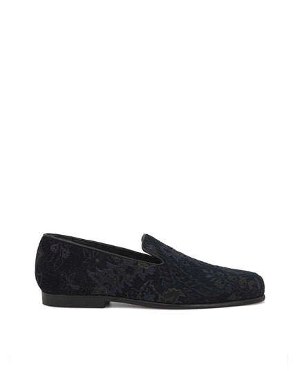 Etro Blue Leather Slip-On Loafers
