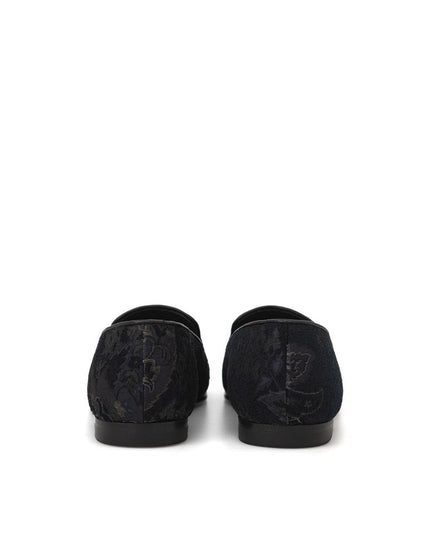 Etro Blue Leather Slip-On Loafers