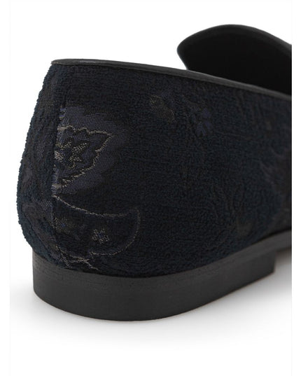 Etro Blue Leather Slip-On Loafers