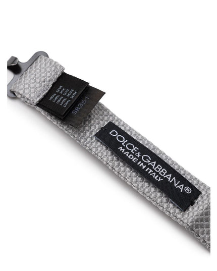Dolce & Gabbana Gray Silk Bowtie