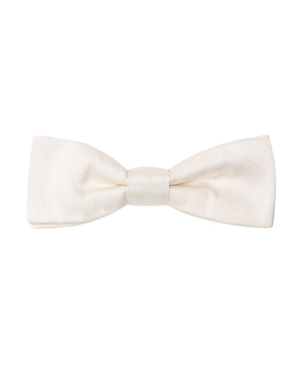 Dolce & Gabbana White Silk Bowtie