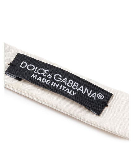 Dolce & Gabbana White Silk Bowtie