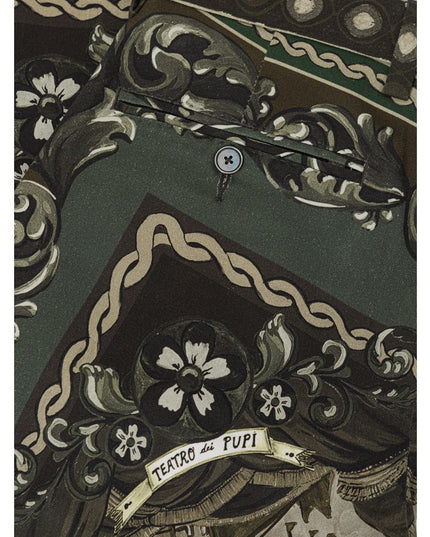 Dolce & Gabbana Green Cotton Casual Pants