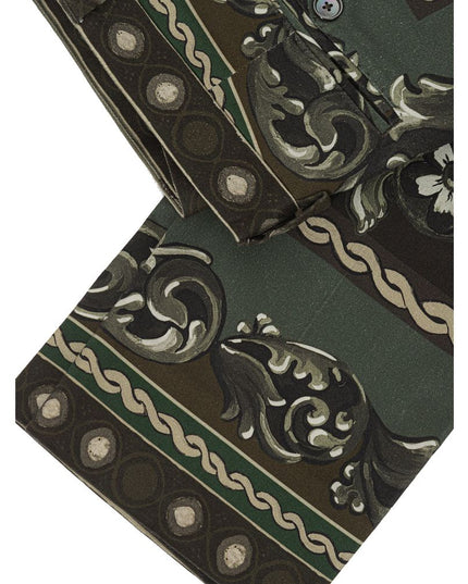 Dolce & Gabbana Green Cotton Casual Pants