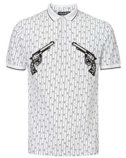 Dolce & Gabbana White Cotton Polo Shirt