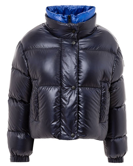 Add Blue Polyamide Full-Length Jacket