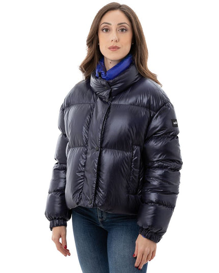 Add Blue Polyamide Full-Length Jacket