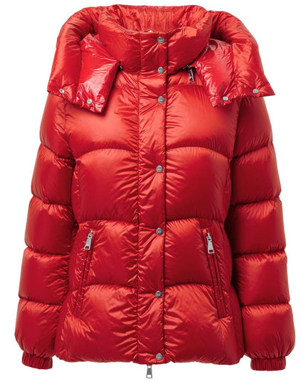 Add Red Polyamide Full-Length Jacket