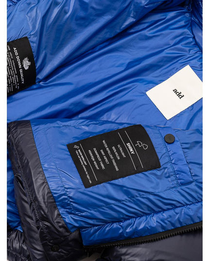 Add Blue Polyamide Full-Length Jacket
