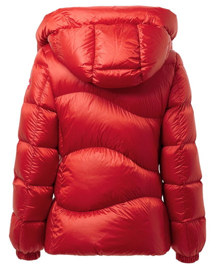 Add Red Polyamide Full-Length Jacket