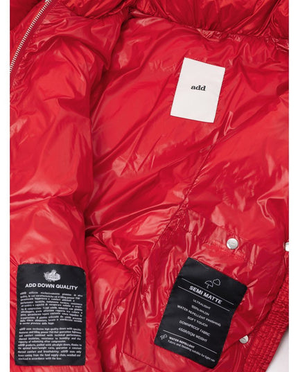 Add Red Polyamide Full-Length Jacket