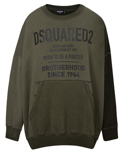 Dsquared² Green Cotton Sweatshirt