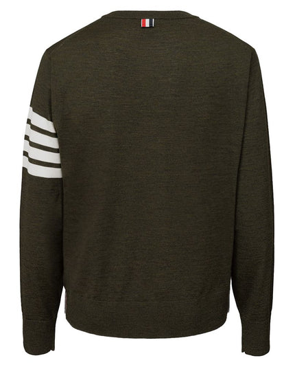 Thom Browne Green Wool Sweatshirt