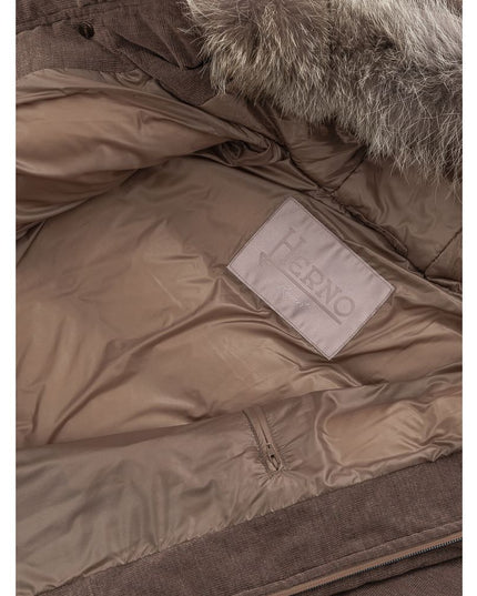 Herno Brown Cotton Bomber