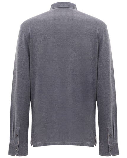 Corneliani Blue Cotton Polo Shirt