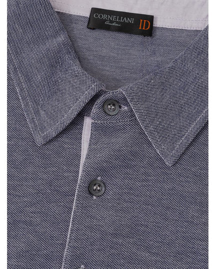 Corneliani Blue Cotton Polo Shirt