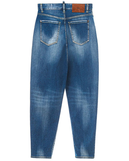 Dsquared² Blue Cotton High-Waisted Jean