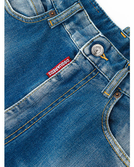 Dsquared² Blue Cotton High-Waisted Jean