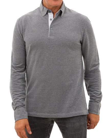 Corneliani Gray Cotton Polo Shirt