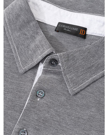 Corneliani Gray Cotton Polo Shirt