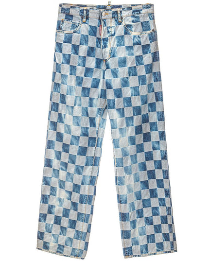 Dsquared² Blue Cotton Relaxed Fit Jeans