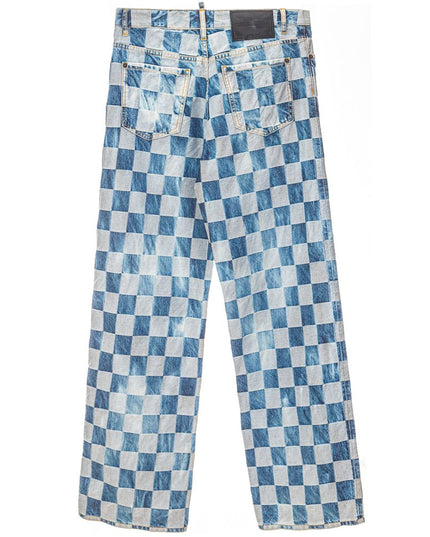 Dsquared² Blue Cotton Relaxed Fit Jeans