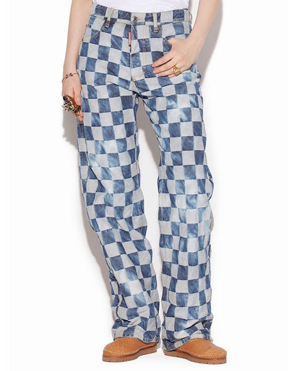 Dsquared² Blue Cotton Relaxed Fit Jeans