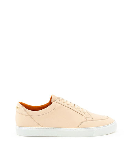 Burberry Pink Leather Low Top Sneakers