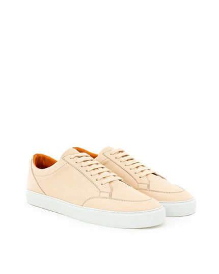 Burberry Pink Leather Low Top Sneakers