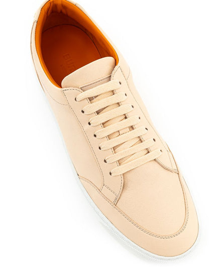 Burberry Pink Leather Low Top Sneakers
