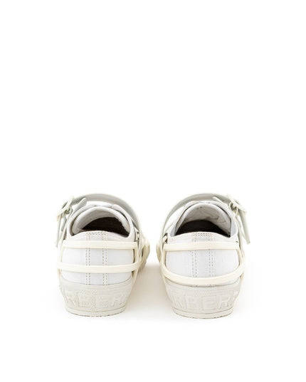 Burberry White Cotton Athletic Sneakers