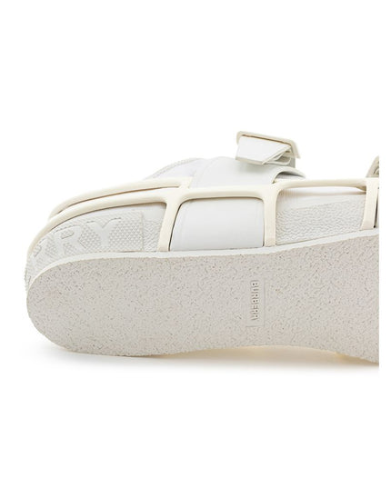 Burberry White Cotton Athletic Sneakers