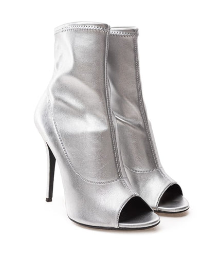 Giuseppe Zanotti Gray Leather Ankle Boots