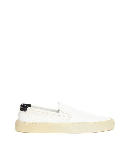 Saint Laurent White Cotton Low Top Sneakers