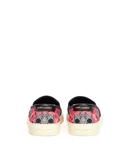 Saint Laurent Pink Cotton Platform Sneakers