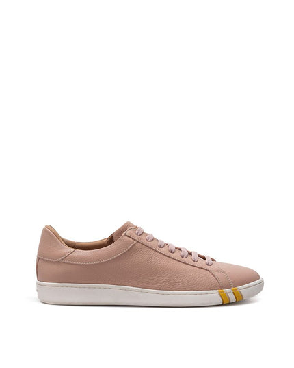 Bally Elegant Pink Cotton Leather Sneakers