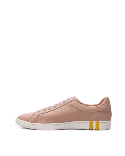 Bally Elegant Pink Cotton Leather Sneakers