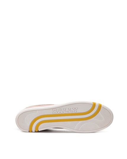 Bally Elegant Pink Cotton Leather Sneakers