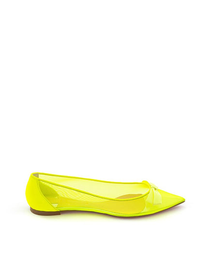 Christian Louboutin Sunshine Yellow Mesh Flat Elegance