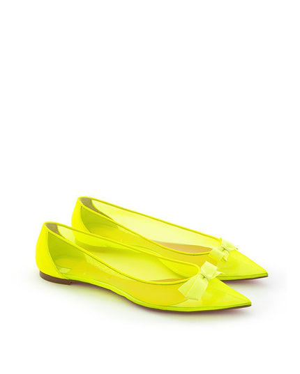 Christian Louboutin Sunshine Yellow Mesh Flat Elegance